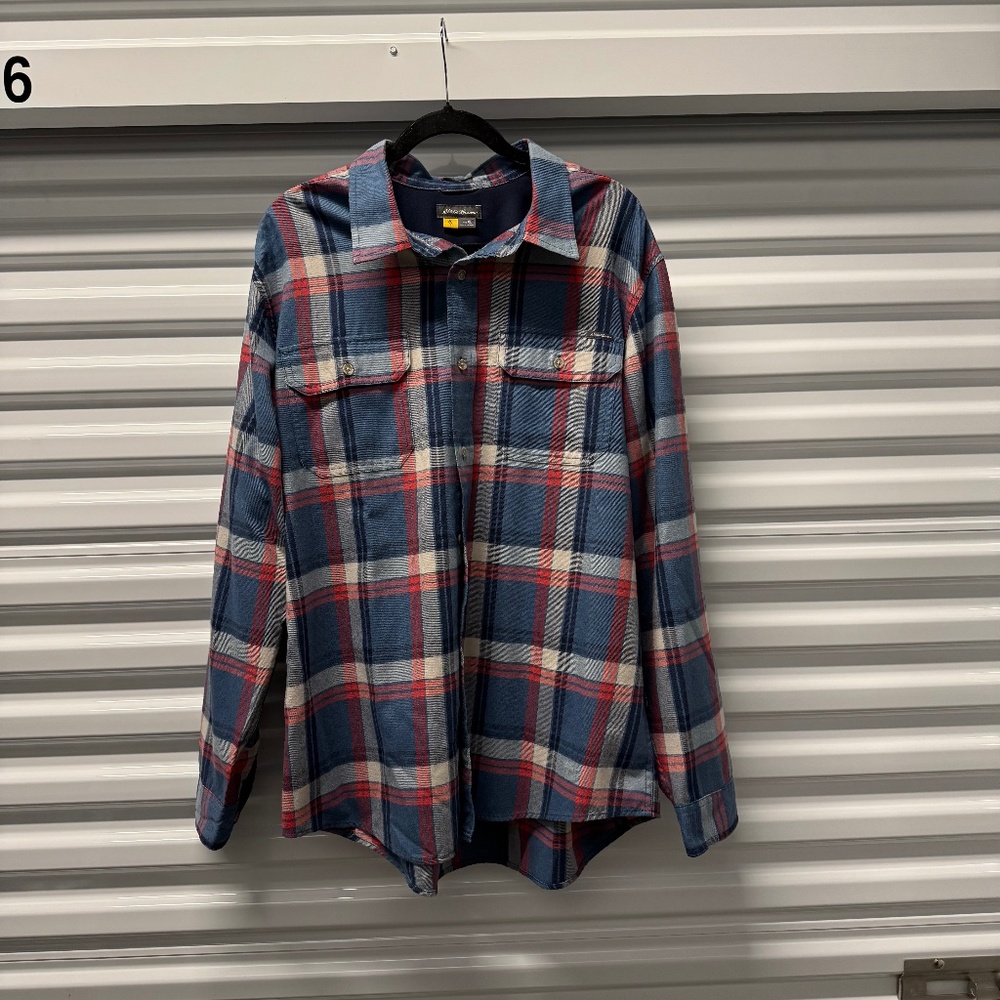 Eddie Bauer Classic Fit plaid flannel shirt